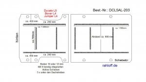 Fiat Ducato L5 Boden Ladungssicherungs - Schienen 9x